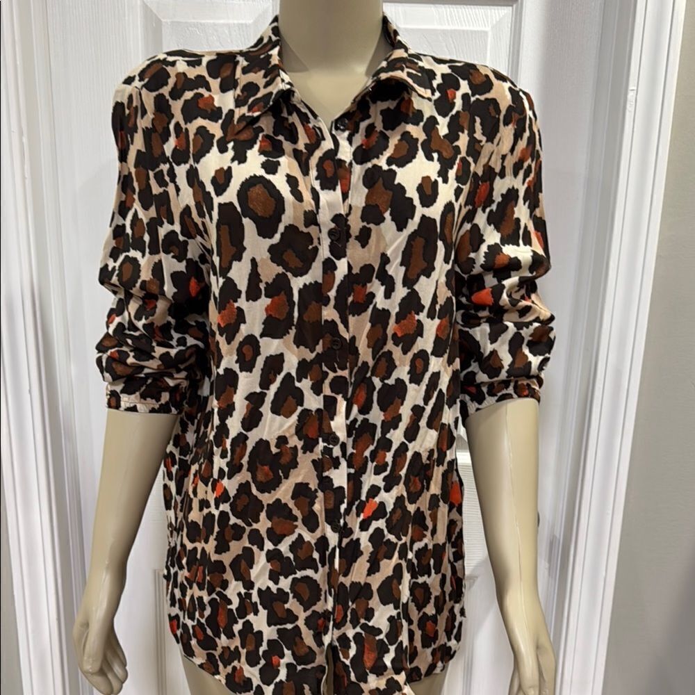 RABE LEOPARD PRINT BLOUSE - Picture 4 of 7